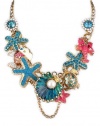 Betsey Johnson Sea Excursion Multi Charm Statement Necklace