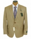 Ralph Lauren Mens Tan Nailhead Silk Wool Sport Coat Jacket