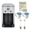 Cuisinart DCC-2600CH Brew Central 14-Cup Programmable Coffeemaker w/ Glass Carafe in Polished Chrome + 2-Piece 16 oz. Stoneware Coffee Mug Baby Blue + Cuisinart Replacement Water Filters 2 Pack + 2-Piece 4.5 Cup & Saucer Demi Spoon