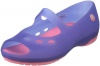 Crocs Carlie Flat Open-Toe MaryJane (Toddler/Little Kid),Ultraviolet/Pink Lemonade,1 M US Little Kid/ 3 M US Women's