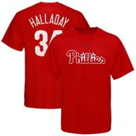 MLB Philadelphia Phillies Roy Halladay Basic T-Shirt Red
