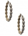 Lucky Brand Silver and Gold-Tone Hoop Earrings