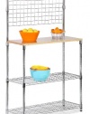 Honey-Can-Do SHF-01608 Bakers Rack with Cutting Board and Storage Shelves