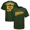 MLB Majestic Yoenis Cespedes Oakland Athletics Youth Name & Number T-Shirt - Green