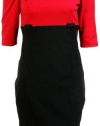 Calvin Klein Women's Twofer Dress Red/Black