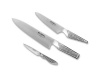 Global G-2338 - 3 Piece Starter Knife Set with Chef's, Utility and Paring Knife