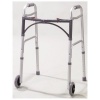 Drive Deluxe Folding Walker Two Button with 5 inch wheels - 1021010210-1
