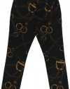 Lauren Jeans Co. Women's Petite Modern Skinny Equestrian Print Jeans (Black Multi)