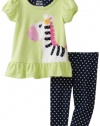 Mini Bean Baby-Girls Newborn Zebra Knit Tunic And Legging Set