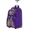 High Sierra Freewheel Wheeled Backpack, Deep Purple Basket Weave, 20.5x13.5x8-Inch