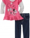 Young Hearts Baby-girls Infant 2 Piece Purrrfect Pant Set