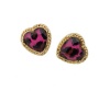 Crazy Sale!!!Pink leopard Print Stud Earrings