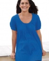 Plus Size Top, In Soft Knit, The Perfect Cotton U-Neck Tunic