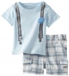 Calvin Klein Baby-Boys Newborn Tee With Plaided Shorts