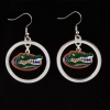 NCAA Florida Gators Floating Logo Hoop Earrings