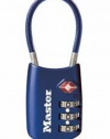 Master Lock 4688DBLU TSA Accepted Cable Luggage Lock, Blue