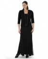 Plus Size Beautiful Black Two Piece Dress