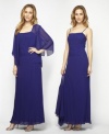Plus Size Long Sapphire Evening Gown