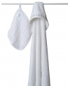 aden + anais Towel with Muslin Washcloth, White (Previous Version)