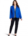 Calvin Klein Women's Plus-Size One Button Colored Jacket