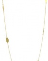 GURHAN Willow Long High Karat Gold Necklace with Leaves, 39.5