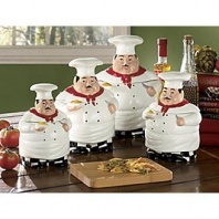 Fat Chef Kitchen Canister Set of 4