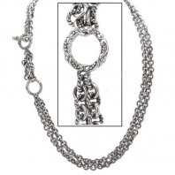 925 Silver Oxidized Link Necklace- 18-20 IN