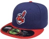 MLB Cleveland Indians Authentic On Field Game 59FIFTY Cap, Navy/Red Bill