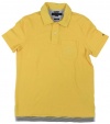Tommy Hilfiger Men's Slim-Fit Pocket Pique Polo Shirt (Large, True Yellow)