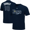 MLB Majestic Ben Zobrist Tampa Bay Rays Player T-Shirt - Navy Blue