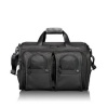Tumi Luggage Alpha Deluxe Carry-on Satchel, Black, Medium