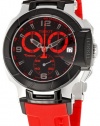 Tissot Men's T0484172705702 T-Race Quartz Red Strap Chronograph Dial Watch