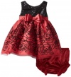 Sweet Heart Rose Baby-girls Infant Sleeveless Occasion Dress With Sequins, Red/Black, 24 Months
