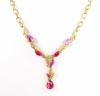 Charter Club Necklace, Gold-Tone with Pink Crystals Y-Necklace