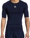 adidas Men's TECHFIT Cut & Sew Short-Sleeve Top (Collegiate Navy, Medium)