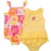 Carters Infant Girls Yellow Little Lady Ladybug and Floral Print Sunsuits, 18M