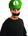 Super Mario Brothers Luigi Hat And Mustache Kit