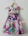 YMY Girls 1225 Sleeveless Multi-floral Dress