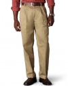 Dockers Men's Signature Khaki D3 Classic Fit Pleated Pant, Dark Khaki, 44x30