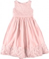 Princess Faith Pearly Lattice Dress (Sizes 4 - 6X) - pink, 4