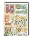 Dreams Live Life by Artist Erin Butson 12x16 Bamboo Sign Wall Decor Art