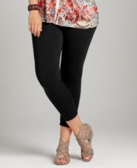 Get your tunics set for Style&co.'s plus size leggings-- they're chic and comfy!