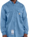 Carhartt FRS003 Men's Flame-Resistant Work-Dry(tm) Lightweight Twill Shirt Medium Blue 4X-Large Tall