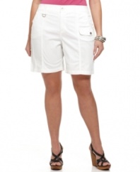 Partner your tanks and tees with Style&co.'s plus size cargo shorts-- they're must-get basics!