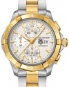 Tag Heuer Aquaracer Chronograph Automatic Stainless Steel 18kt Gold Mens Watch CAP2120BB0834