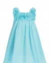 Taylor Flower Girl, Pageant or Party Dress in Chiffon in 10 Colors Dress Color: Aqua Kids Sizes: Size 2