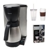 Capresso MT600 MT-600 PLUS 10-Cup Programmable Coffeemaker w/ Thermal Carafe Refurbished + Coffee Mug & Iced Beverage Cup + Coffee/ Espresso Descaler