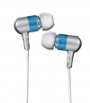 Subjekt HPM-21BL HerPhones Petite Earphones with Microphone Designed for Small Ears - Wired Headsets - Retail Packaging - Blue