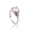 Fashion Plaza 1ct Created Diamond Engagement Silver Tone Ring Available in Sizes 5 - 6 - 7 - 8 - 9 R339