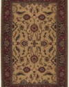 Area Rug 2x4 Rectangle Traditional Beige-Rust Red Color - Karastan Ashara Collection